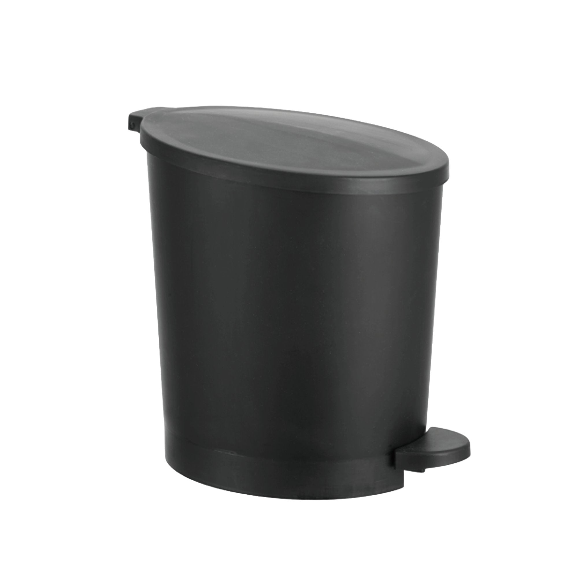 Poubelle à pédale 4 L noire salle de bain WC