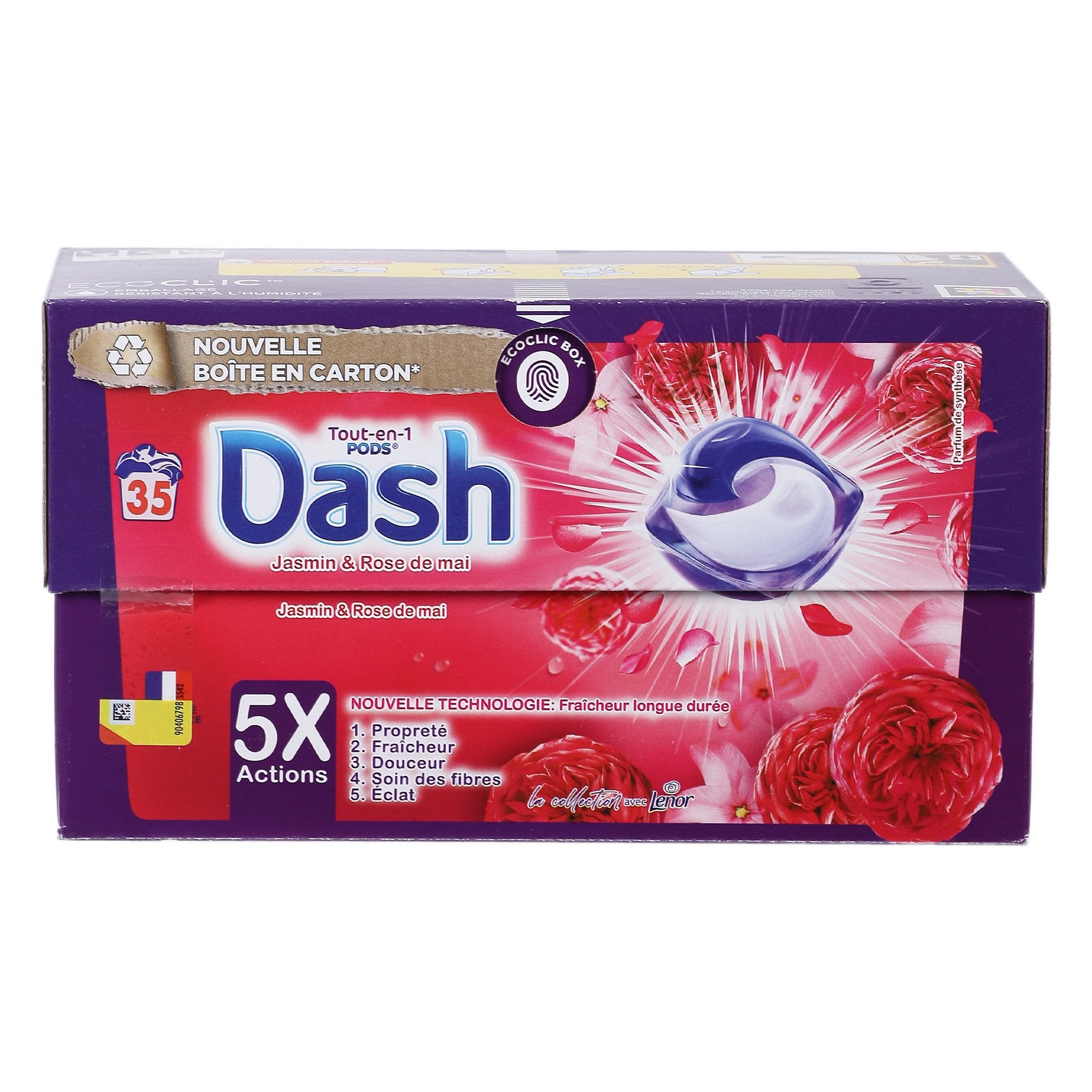 Dash Tout en 1 capsules lessive Jasmin Rose 30