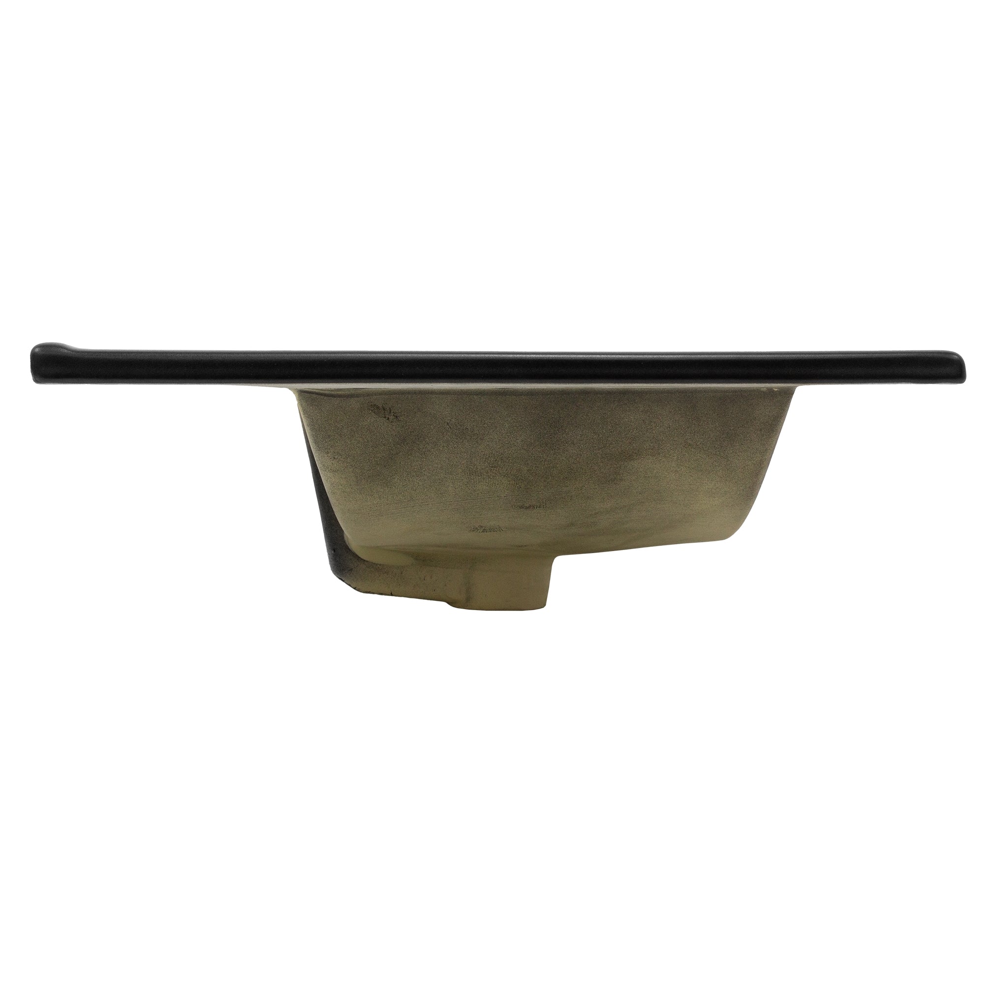 ML-Design 71 cm vasque noir mat céramique avec trop-plein