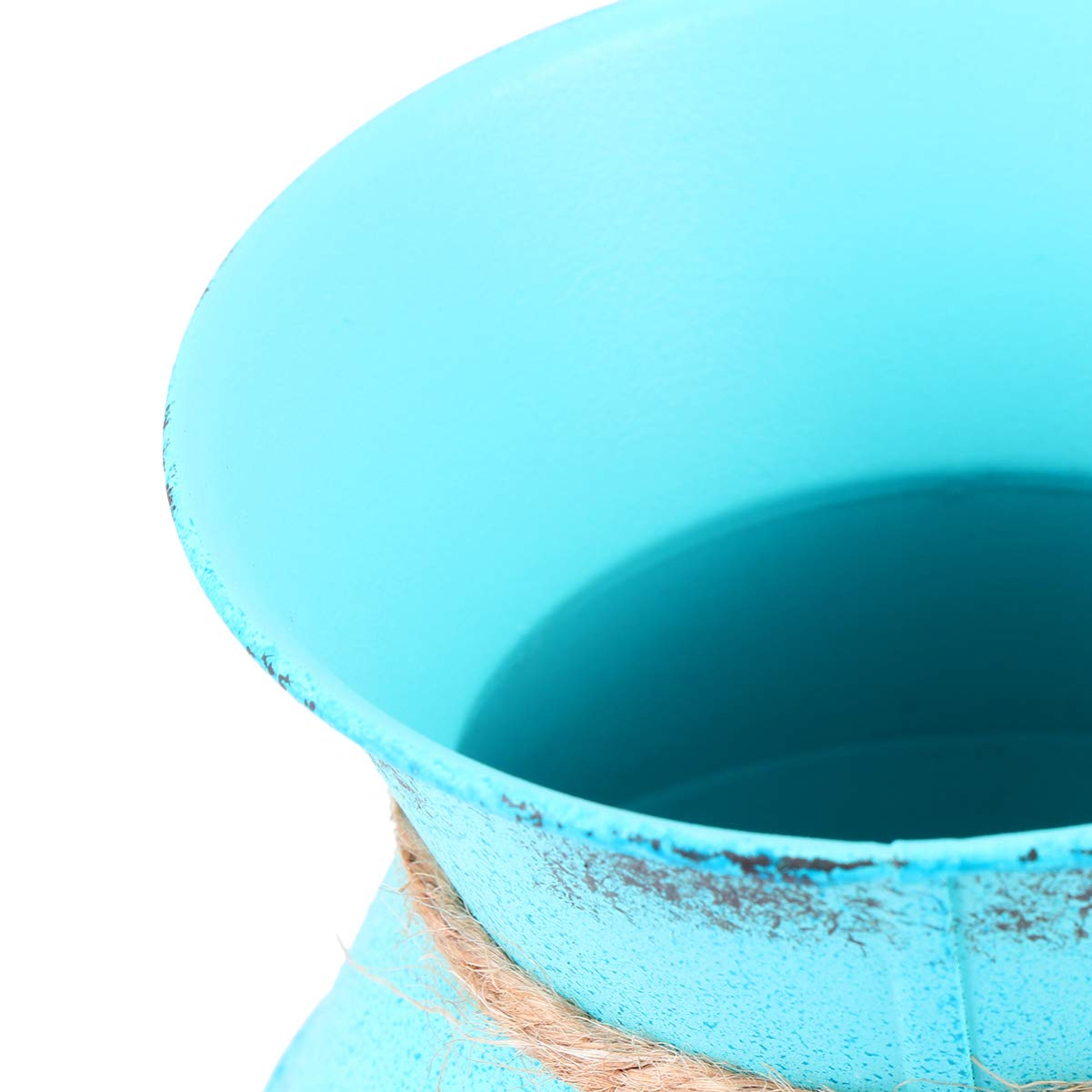 Milisten Home & Kitchen vase seau galvanisé bleu ciel 1 pièce