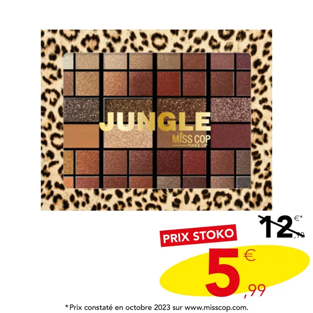Miss Cop Jungle palette 40 fards à paupières tons chauds