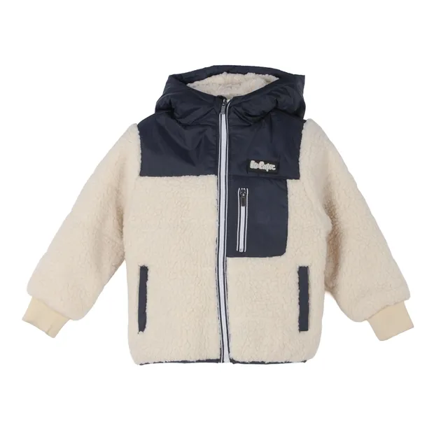 Stokomani Mode Veste sherpa bleu foncé enfant 08A