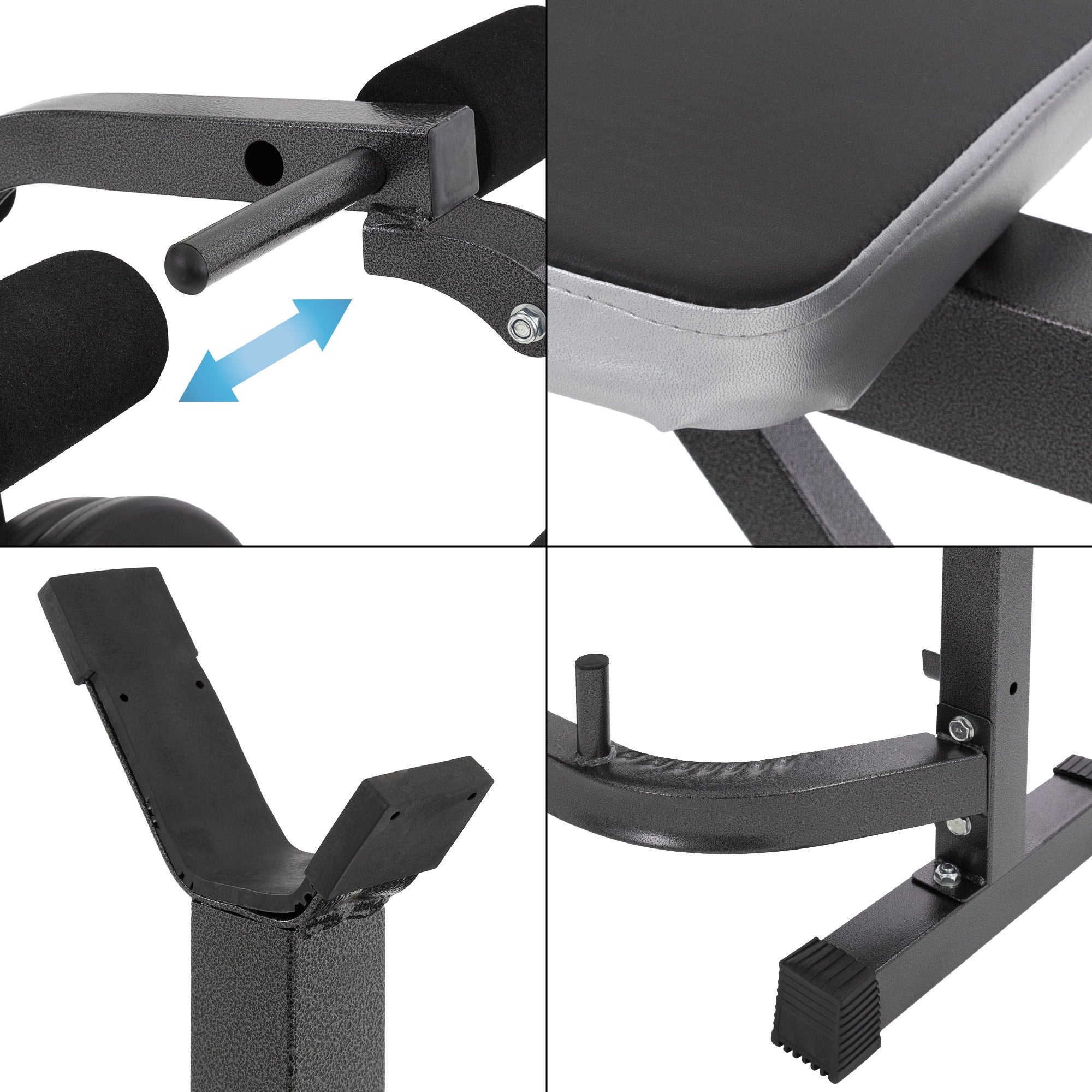 ECD Germany Sport Banc Musculation Multifonction 255kg Anthracite