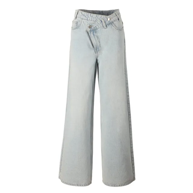 Stokomani Mode jean fermeture croisée bleu clair taille 38