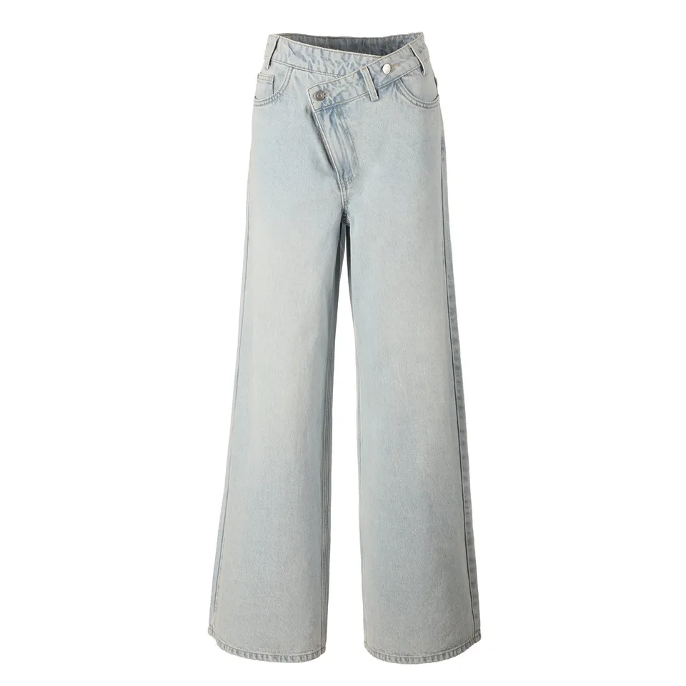 Stokomani Mode jean fermeture croisée bleu clair taille 38