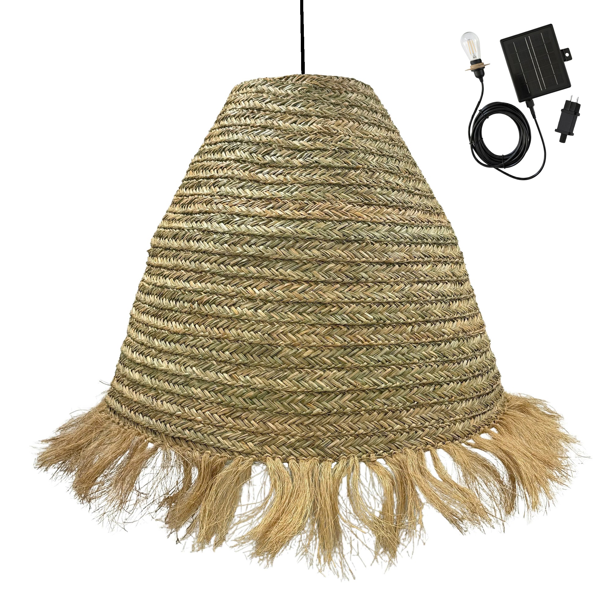 Red Deco Big Anafi Solar suspension solaire jonc de mer 100cm