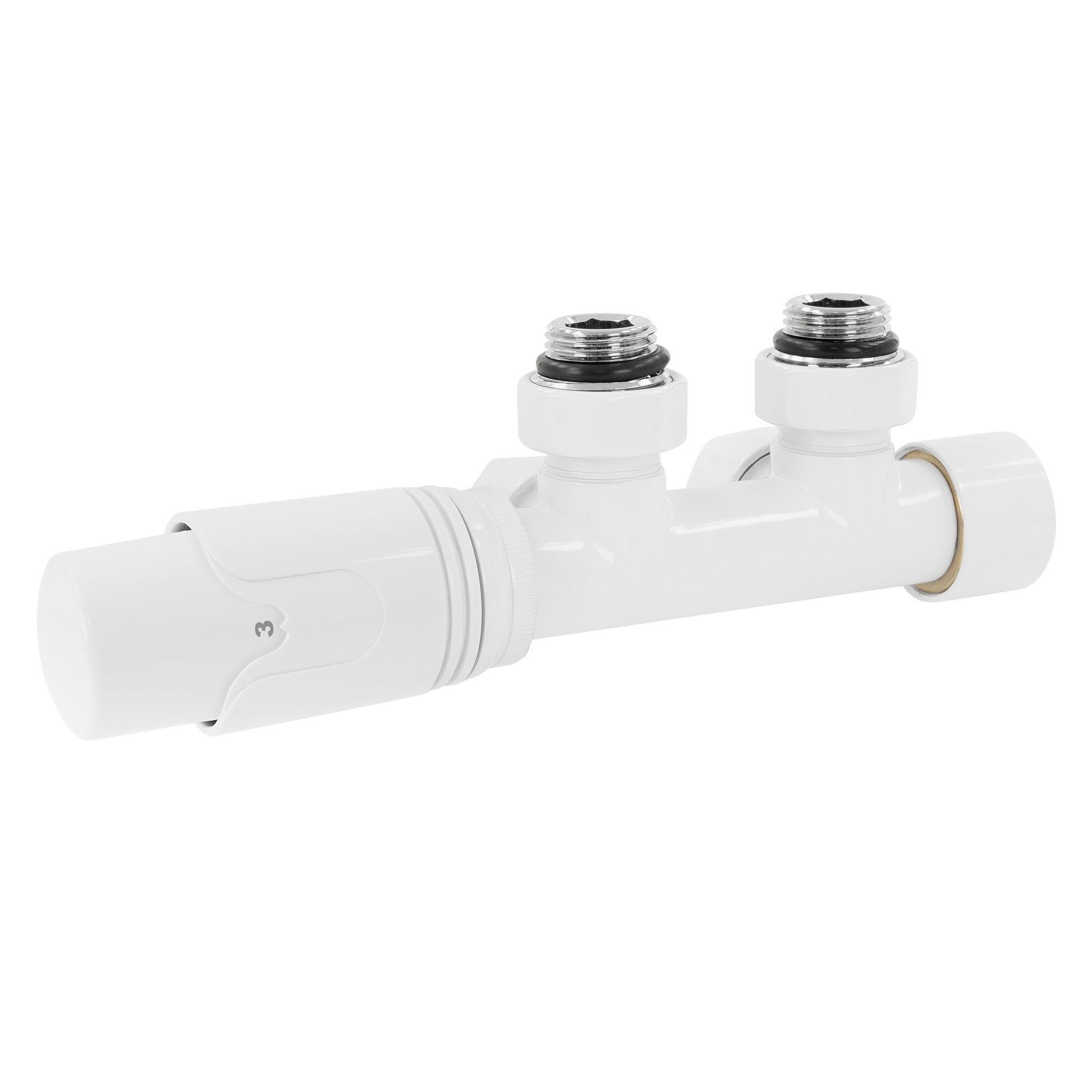ECD Germany Heizungen kit robinet radiateur blanc multiblock