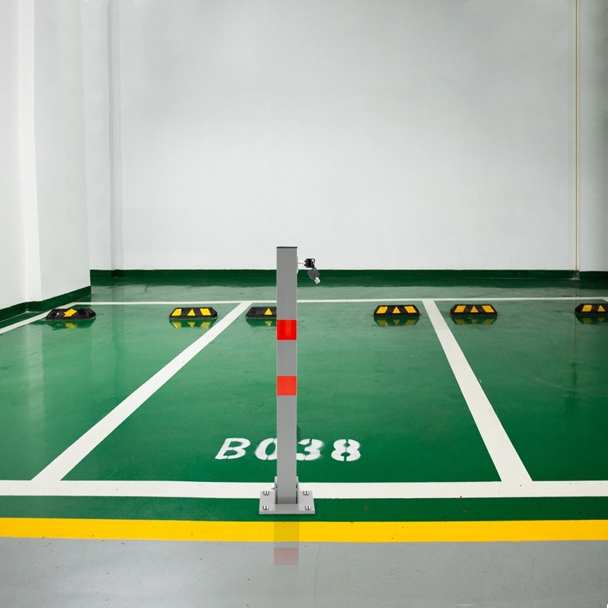 ECD Germany borne parking acier 70 cm rabattable lot de 4