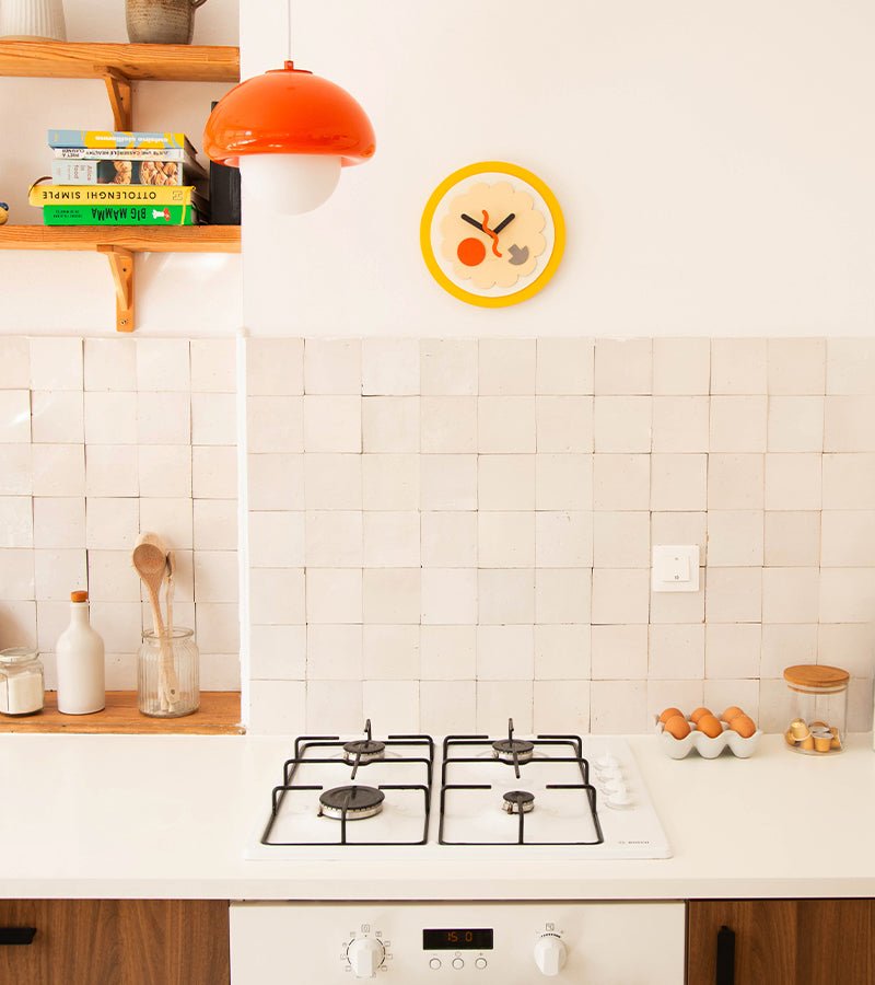 L'avant gardiste Déco murale horloge murale pizza à construire déco cuisine