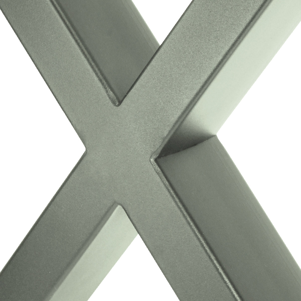 ECD Germany Möbel pieds de table X 60x72 cm gris pierre acier lot 2