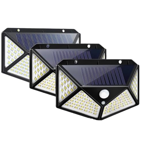 Shop-Story Wallamp_3x lot 3 lampes solaires murales 100 LED détecteur