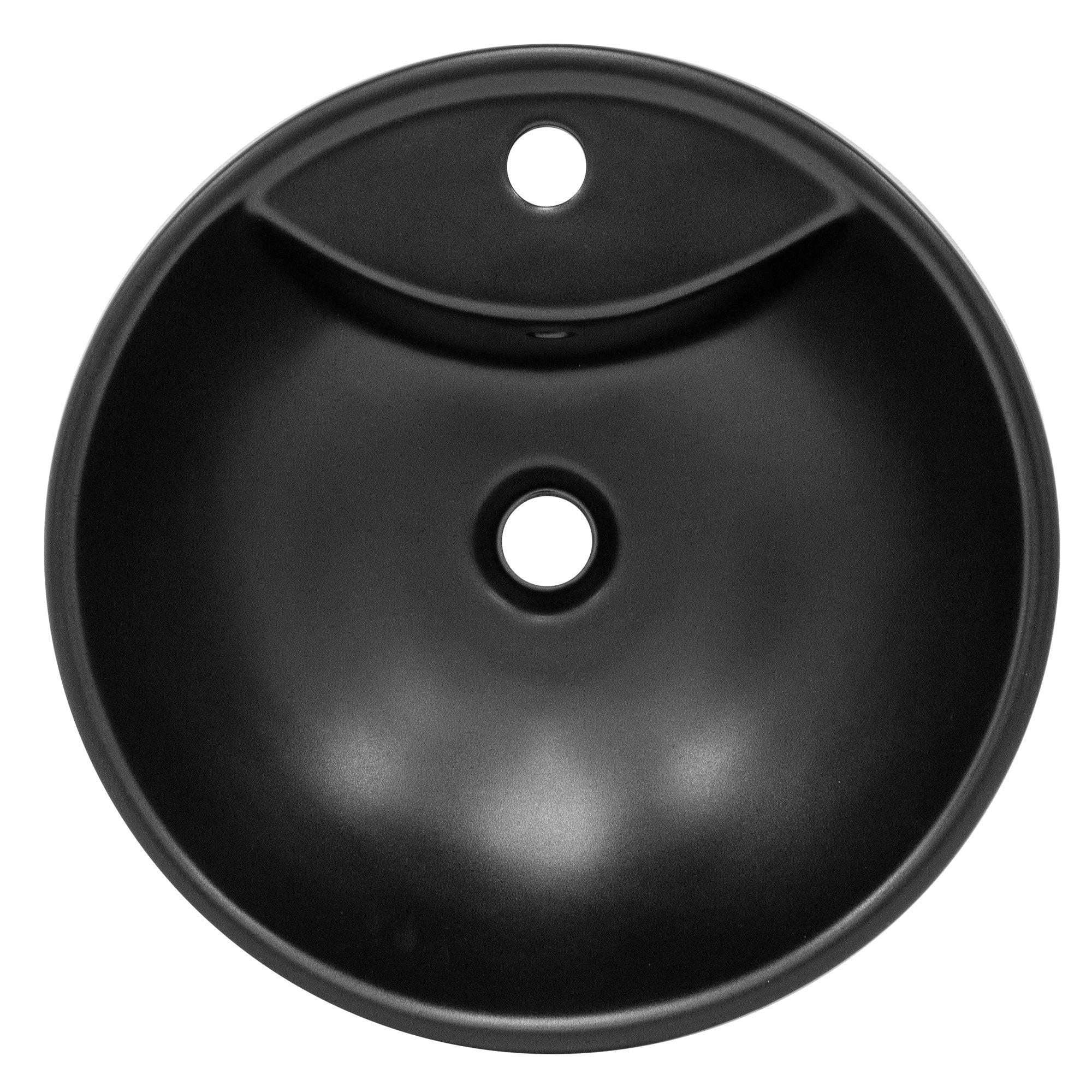 ECD Germany ML-Design vasque ronde noire 45,5 cm + bonde