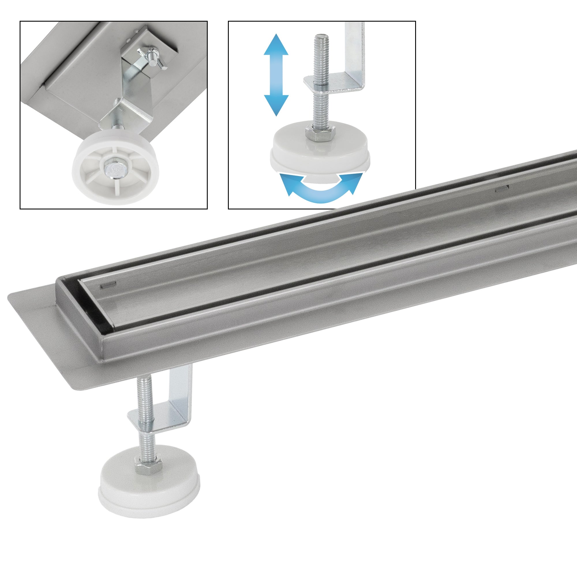 ECD Germany ML-Design caniveau douche inox 70 cm à carreler