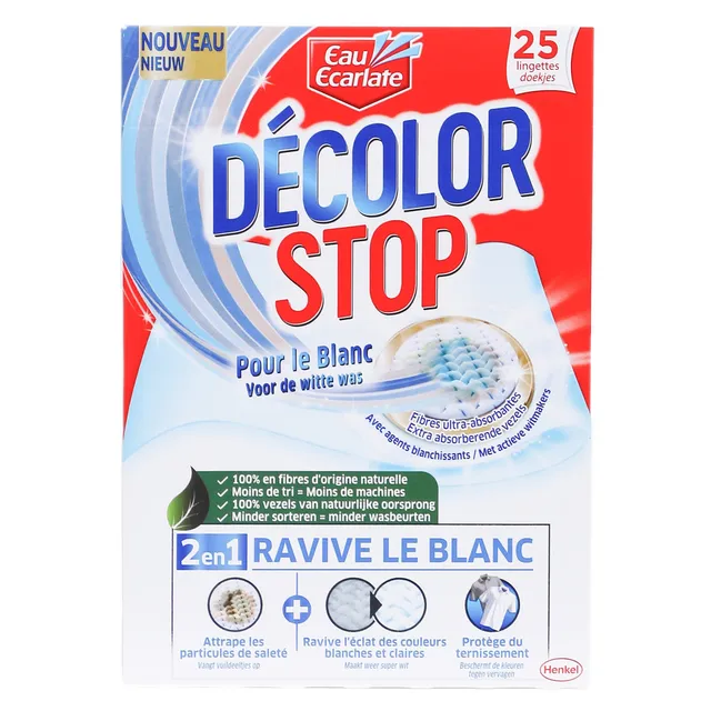 Lingettes blanc intense x25 soin linge blanc lot 25