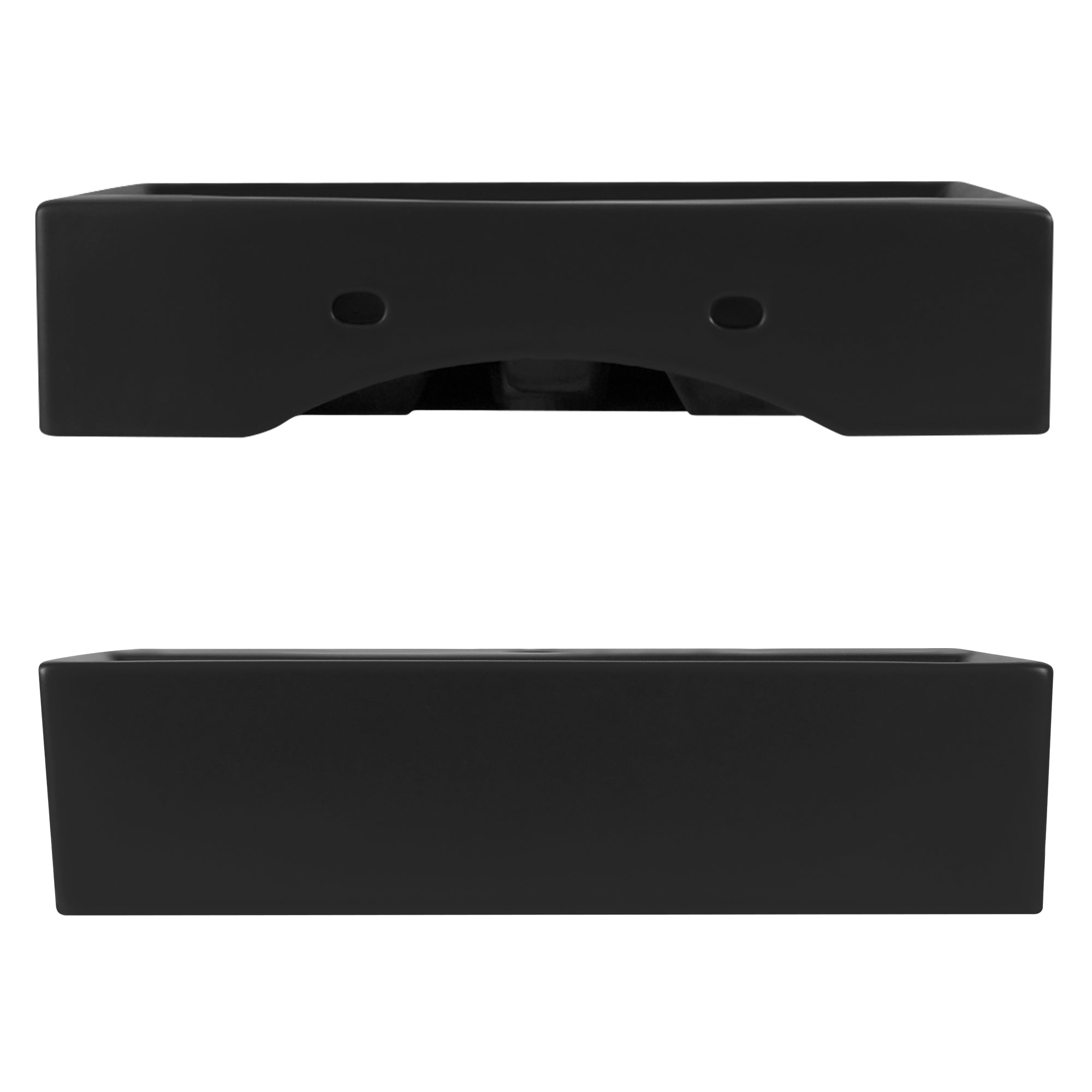 LuxeBath lavabo rectangulaire noir 51,5x36 cm céramique