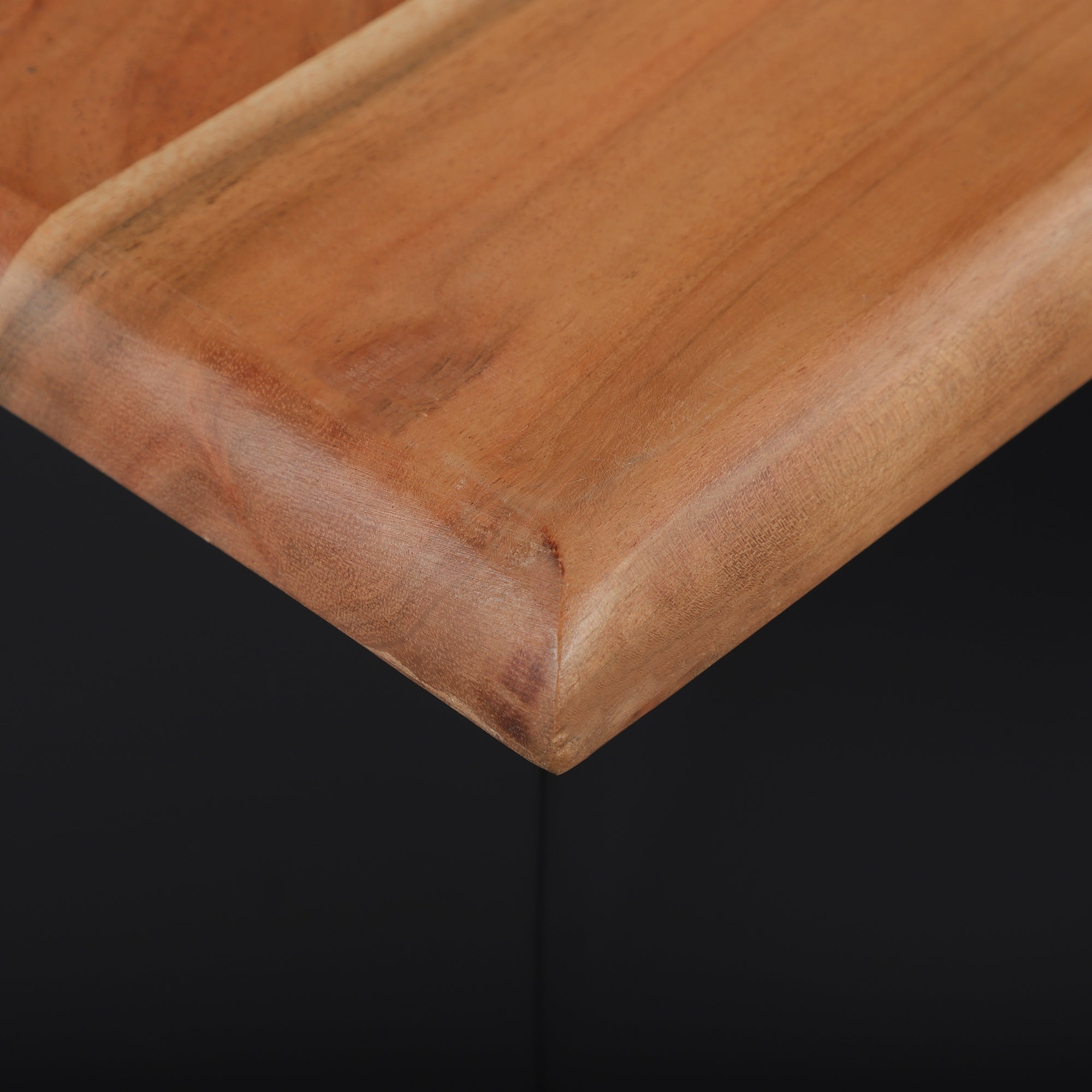 WOMO-Design bout de canapé acacia 30x30x45 cm nature noir
