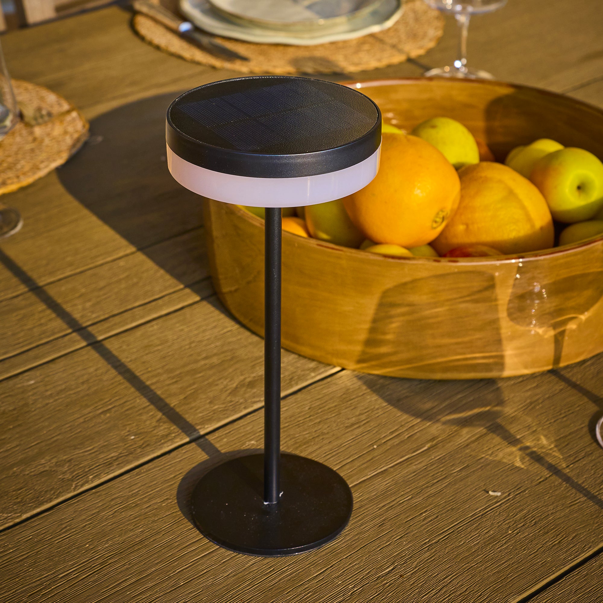 Red Deco Vivia Mini Solar H27cm lampe solaire table dimmable