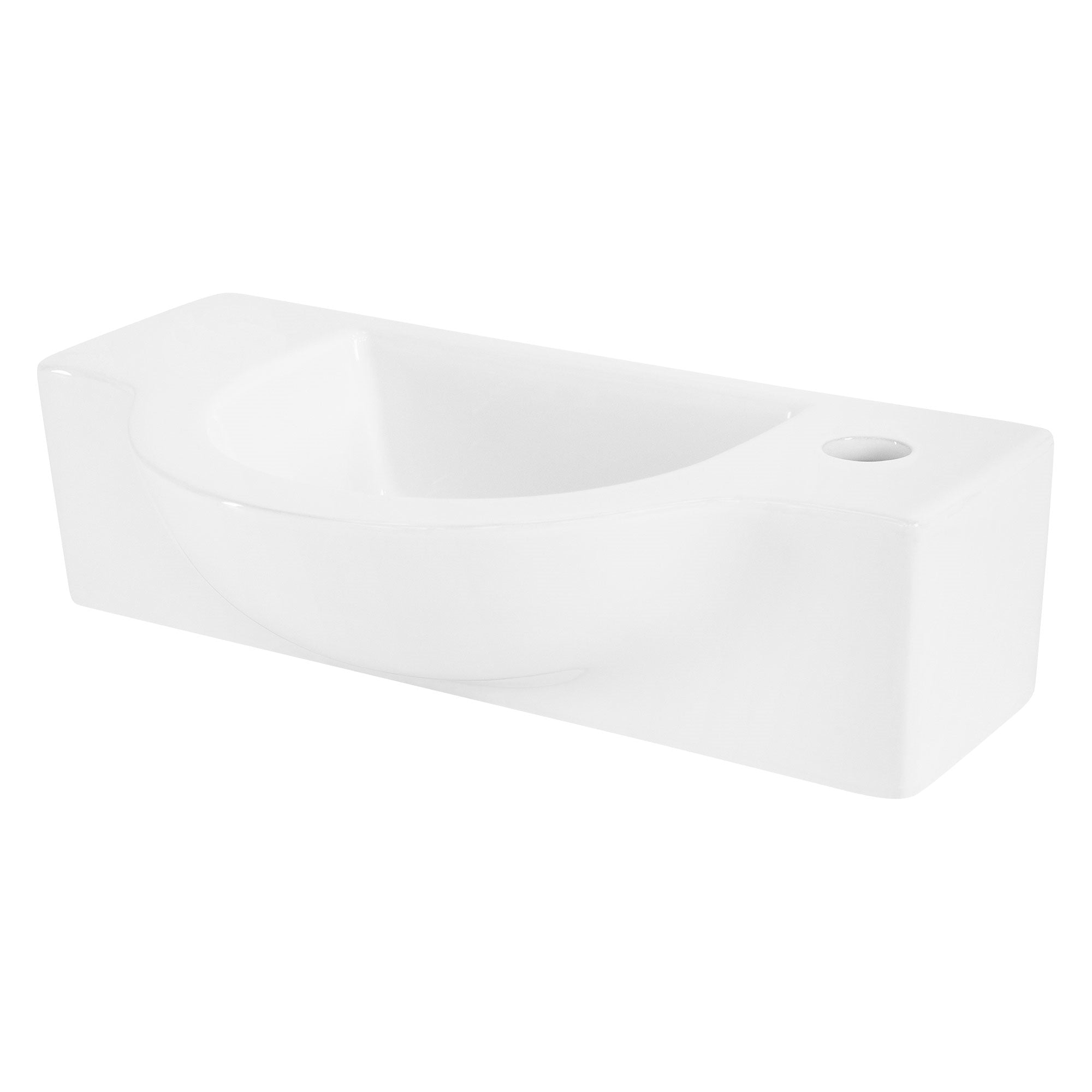 ECD Germany Sanitär Vasque blanche 44,5 cm céramique sans trop-plein