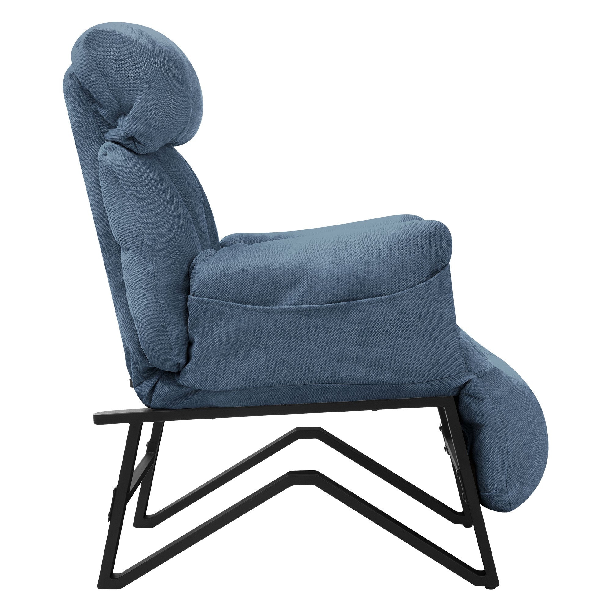 ECD Germany fauteuil relaxation lin bleu dossier réglable