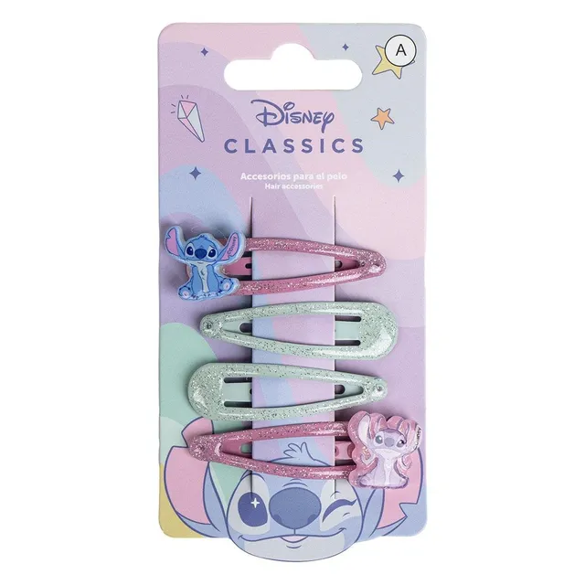 Stokomani Beauté 4 barrettes cheveux Lilo et Stitch
