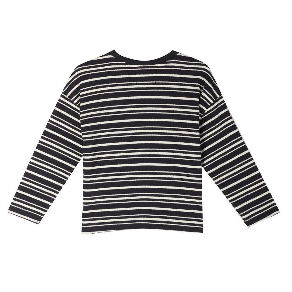 Stokomani Mode tee-shirt marinière bleu foncé enfant