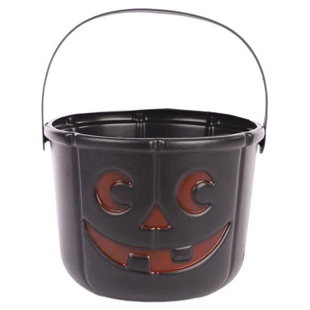 Seau citrouille Halloween panier bonbons plastique