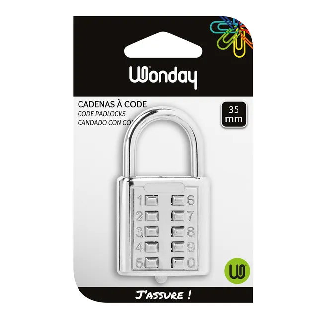Safe Tool Sécurité cadenas à code 35 mm combinaison