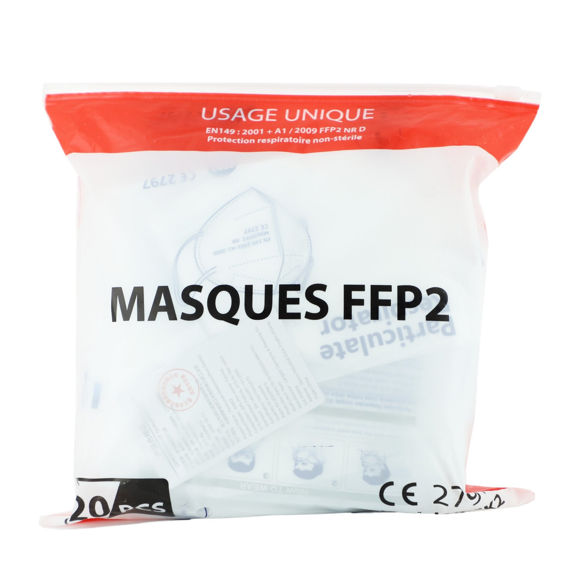 Stokomani Beauté et bien-être sachet 20 masques FFP2 protection