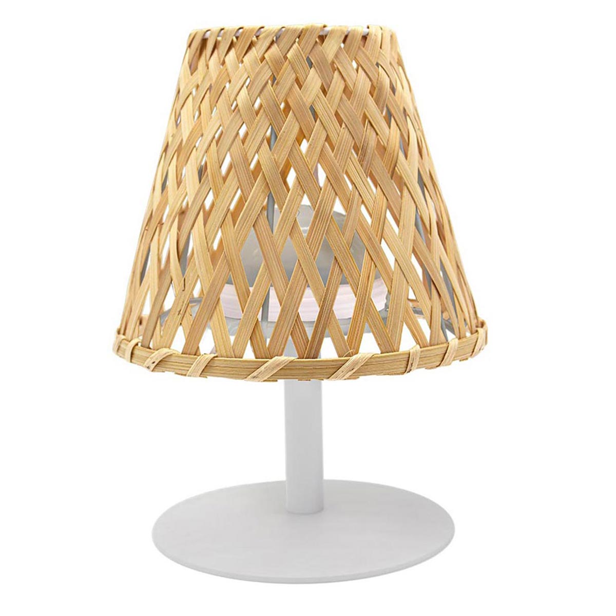 Red Deco Ibiza lampe de table sans fil bambou LED H26cm