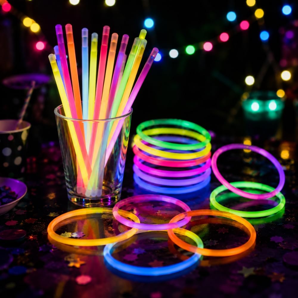Shop-Story Loisirs bracelets lumineux fluo x30 20cm 6 couleurs