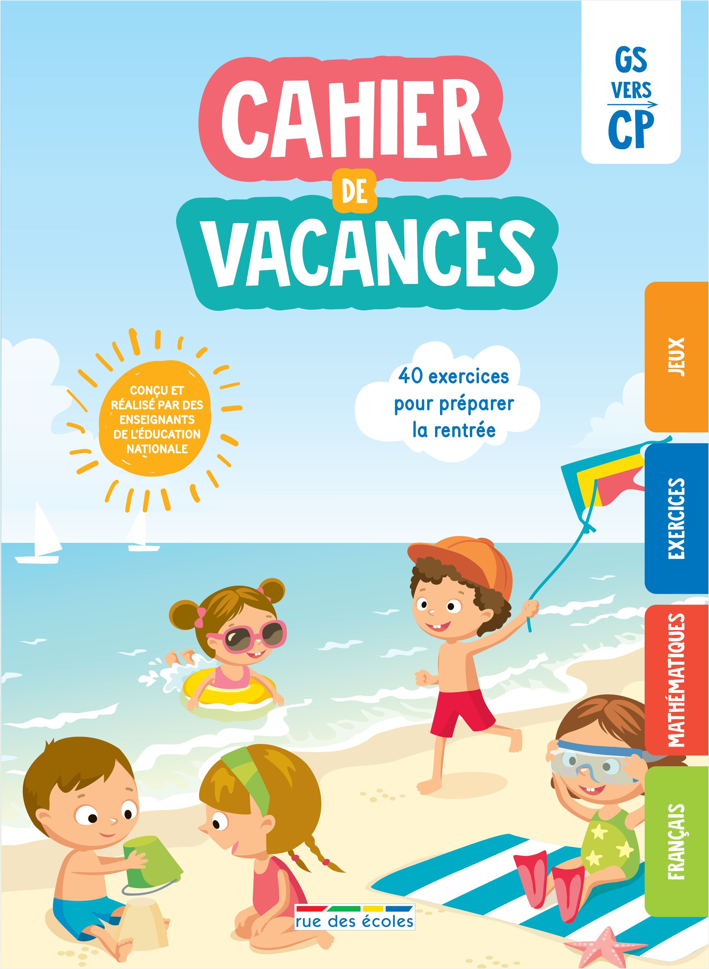 Cahier de vacances vers le CP lettres chiffres éveil enfant