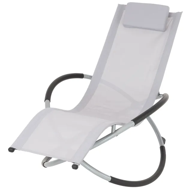 ECD Germany Sport transat à bascule gris clair 155 cm