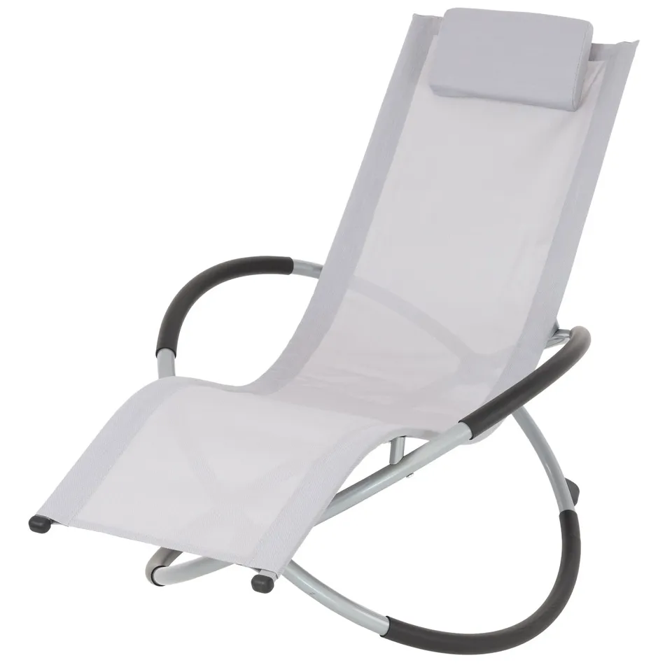 ECD Germany Sport transat à bascule gris clair 155 cm