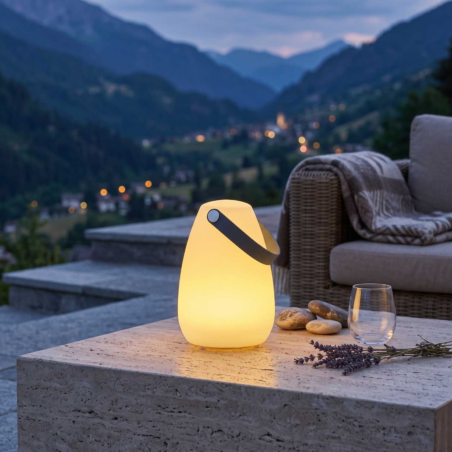 Red Deco Laury lampe nomade LED multicolore dimmable H28cm