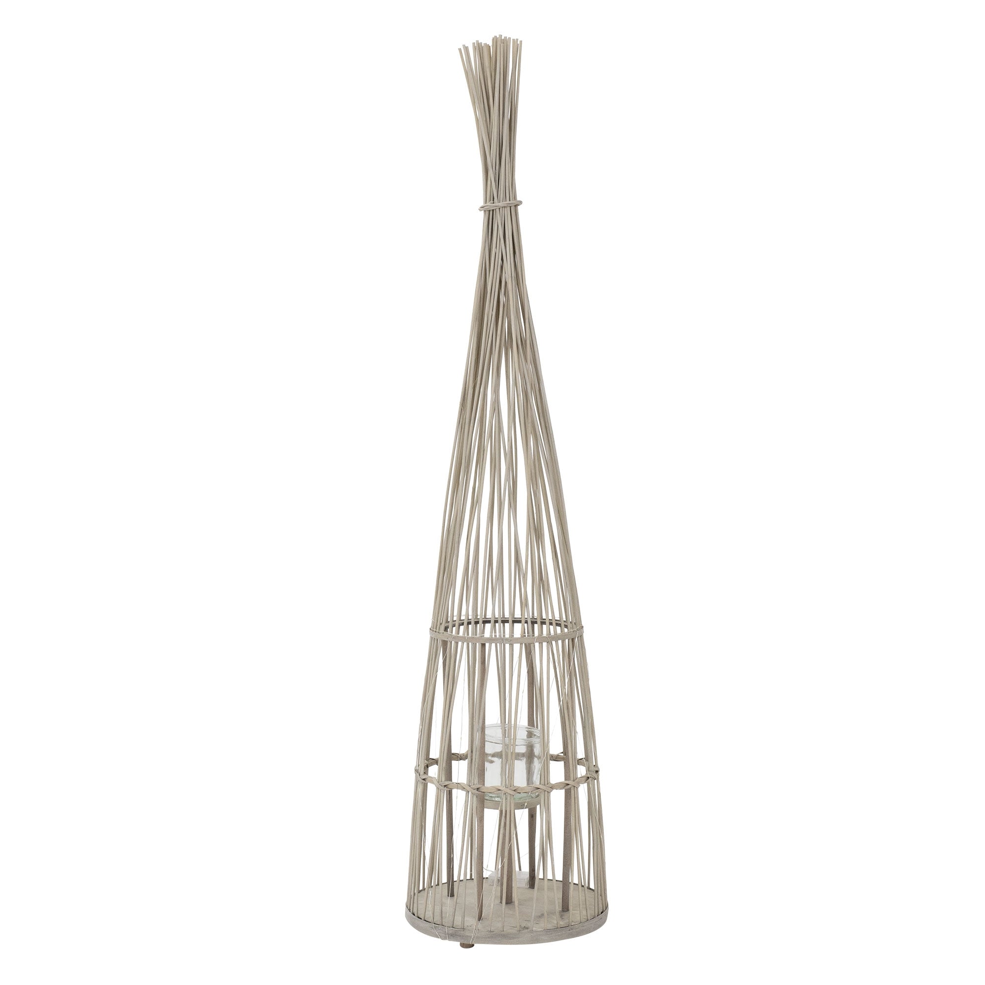 ECD Germany Garten lanterne bambou tipi 110 cm avec LED