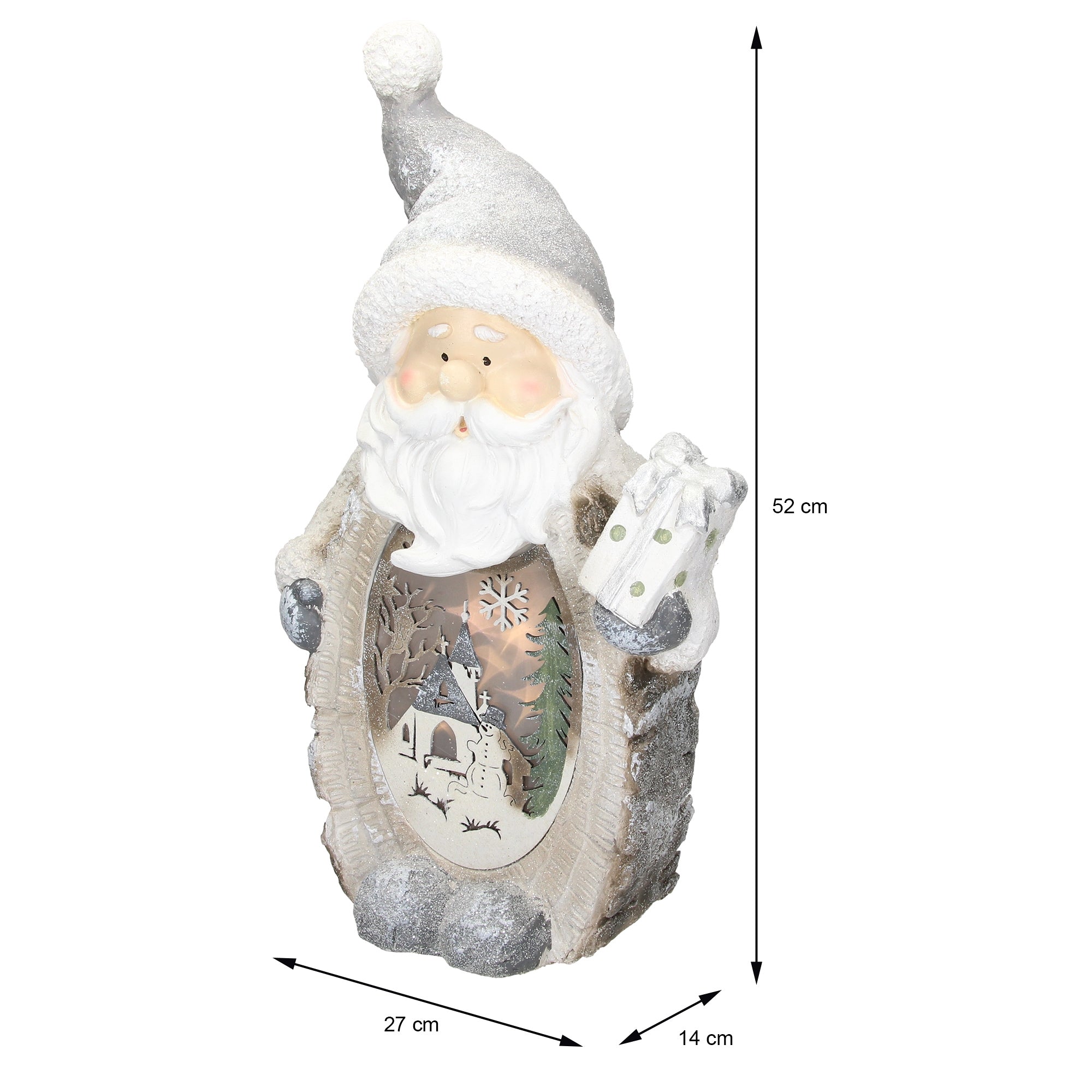 ECD Germany Père Noël LED 52 cm polyrésine lumineux
