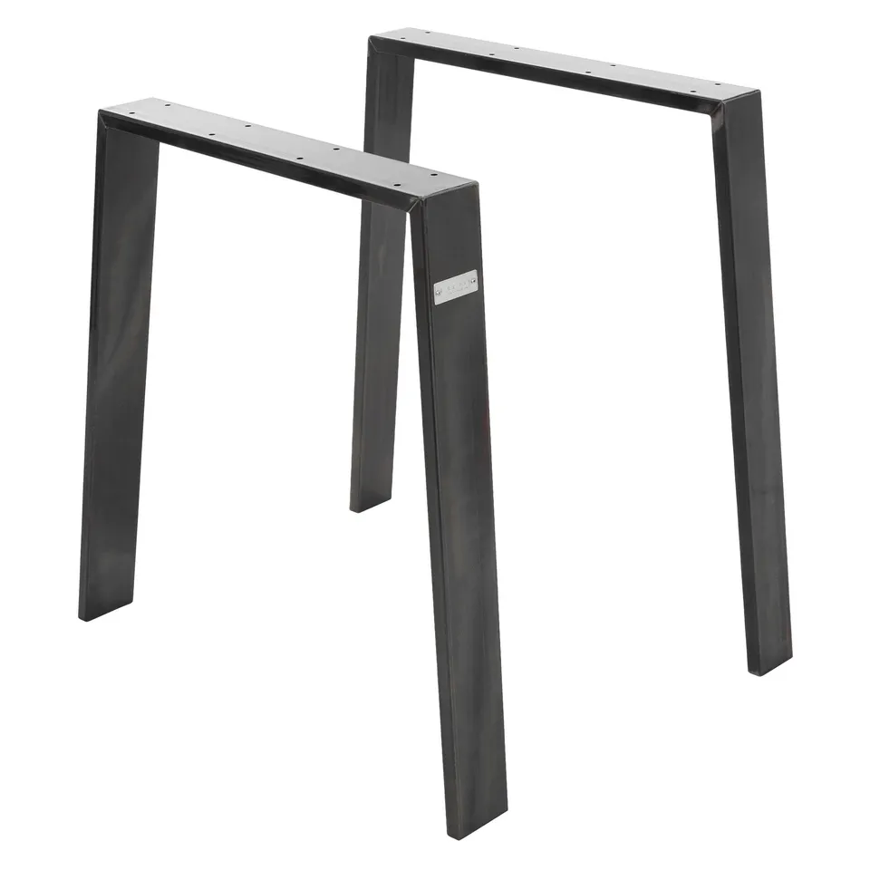 ECD Germany Möbel pied de table loft 75x72 cm acier industriel lot de 2