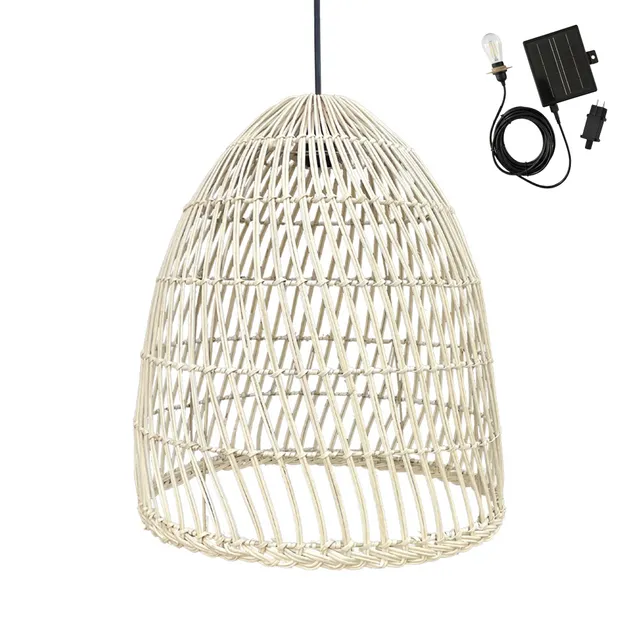 Red Deco Paulo Solar suspension solaire rotin 40 cm dimmable