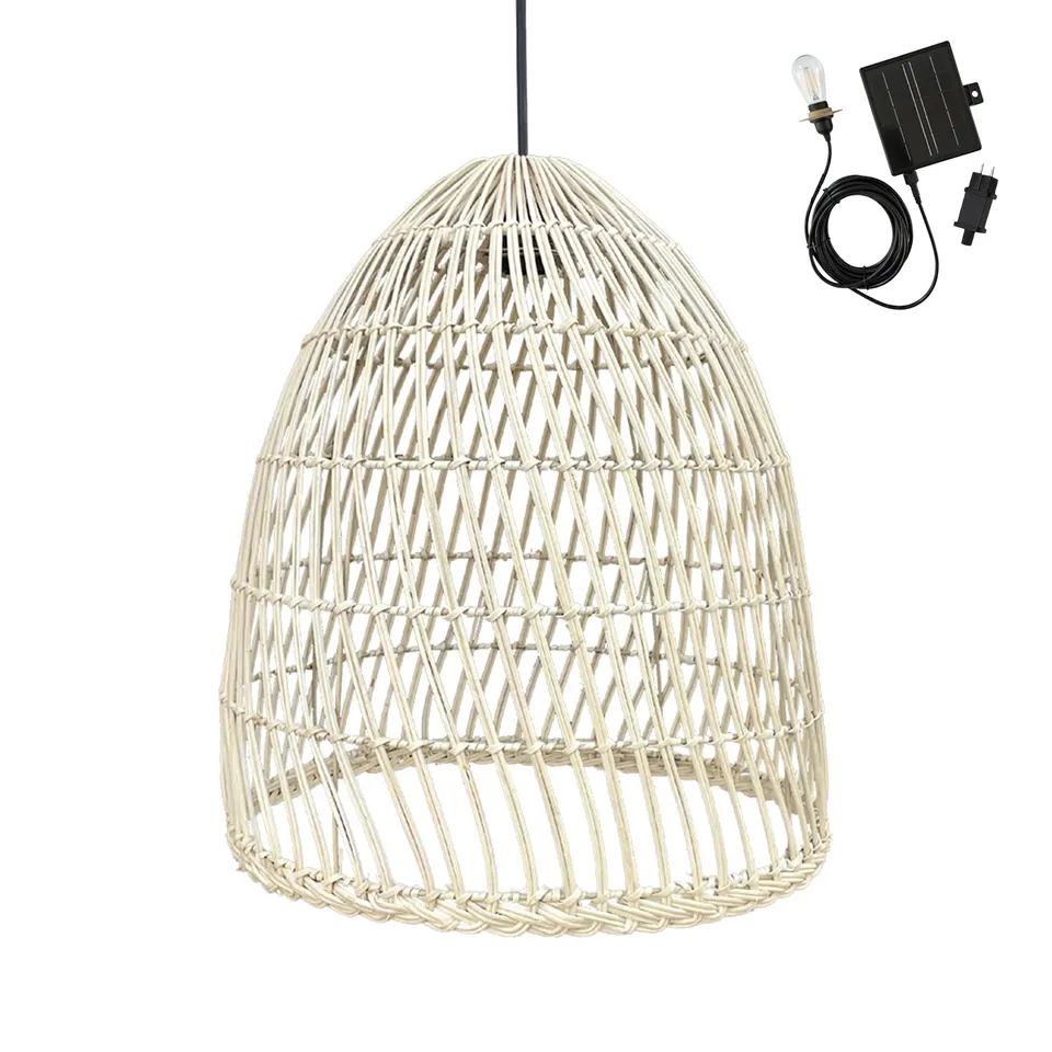 Red Deco Paulo Solar suspension solaire rotin 40 cm dimmable