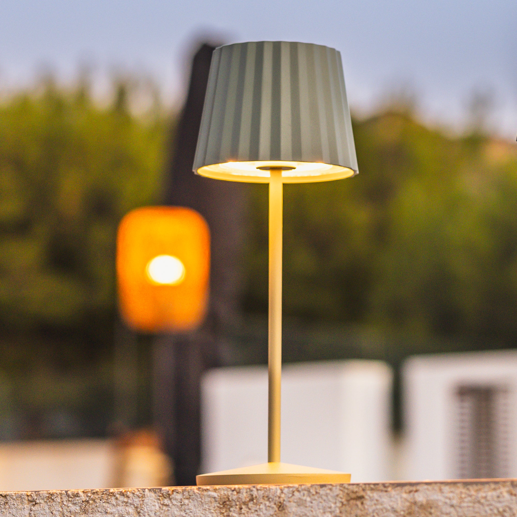Red Deco Abby Olive x6 lampes table sans fil 29cm + plateau