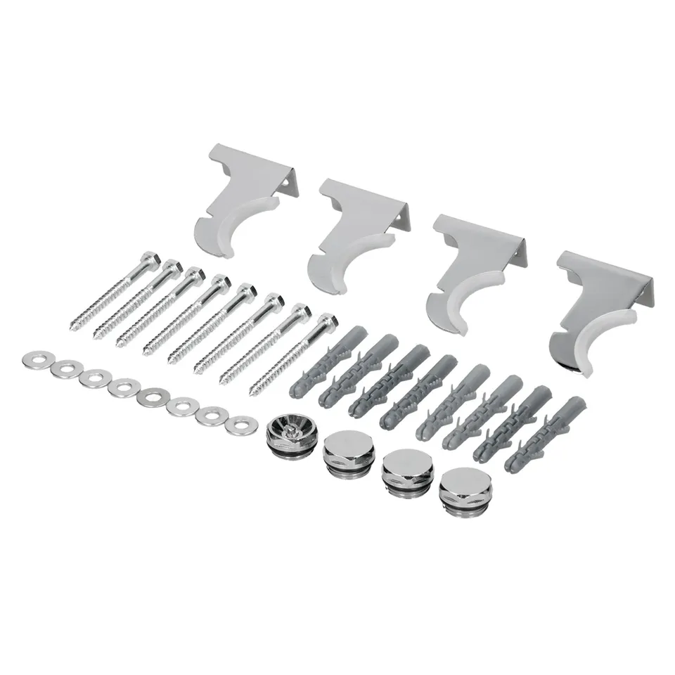 ECD Germany Heizungen Kit fixation radiateur universel chrome