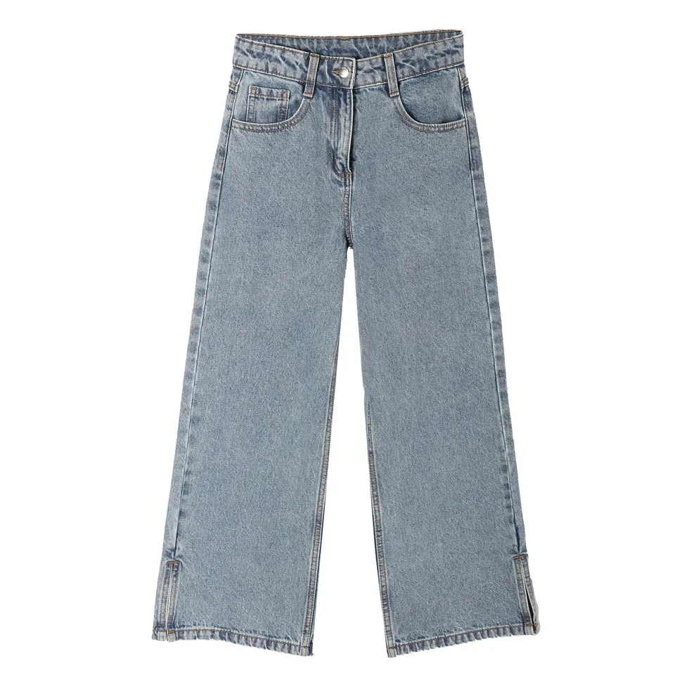 Jean wide leg bleu enfant pantalon large coton
