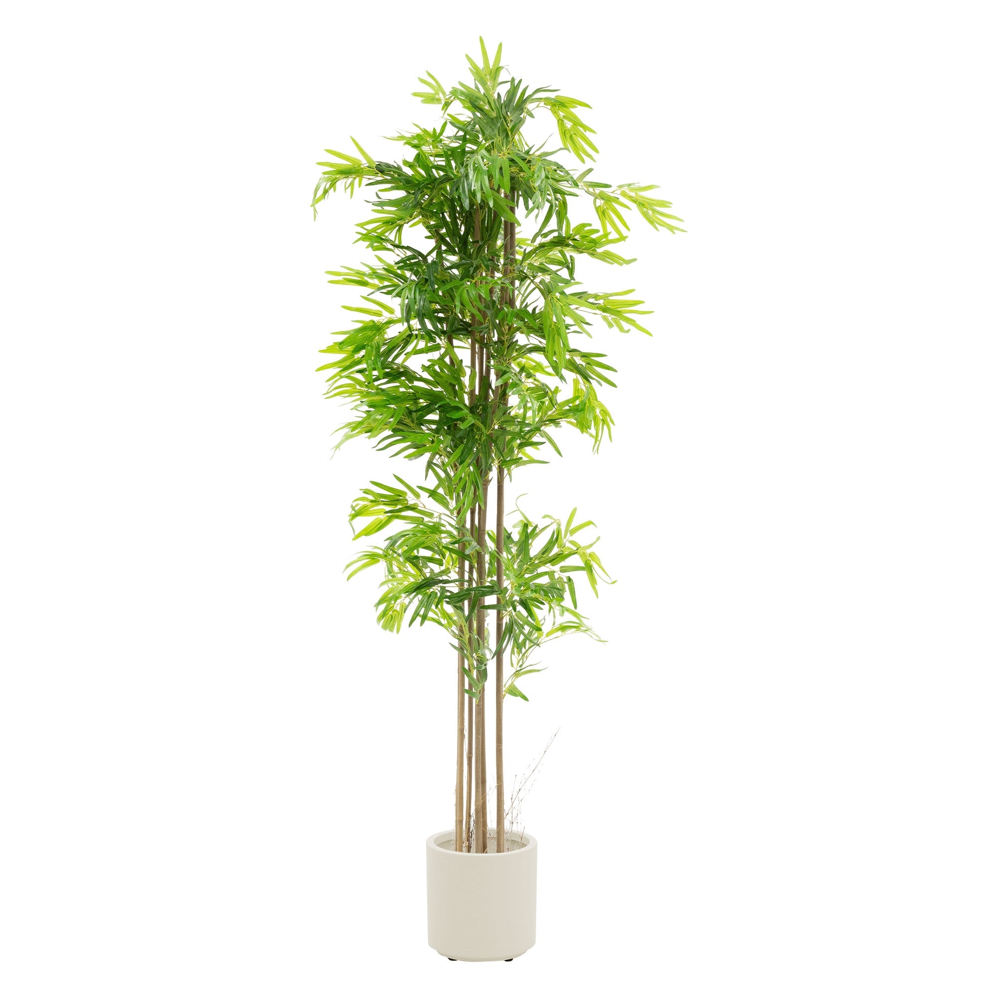 ECD Haus & Wohnen Faux Bambou 210 cm Plante Artificielle Tige Bois