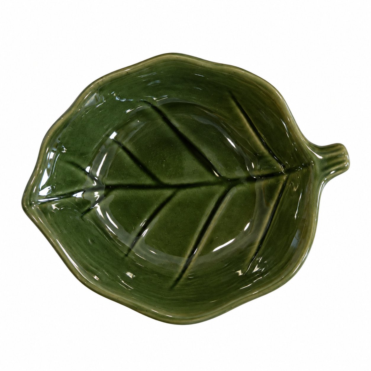 Déclic Home Coupelle feuille céramique vert 14x12 cm
