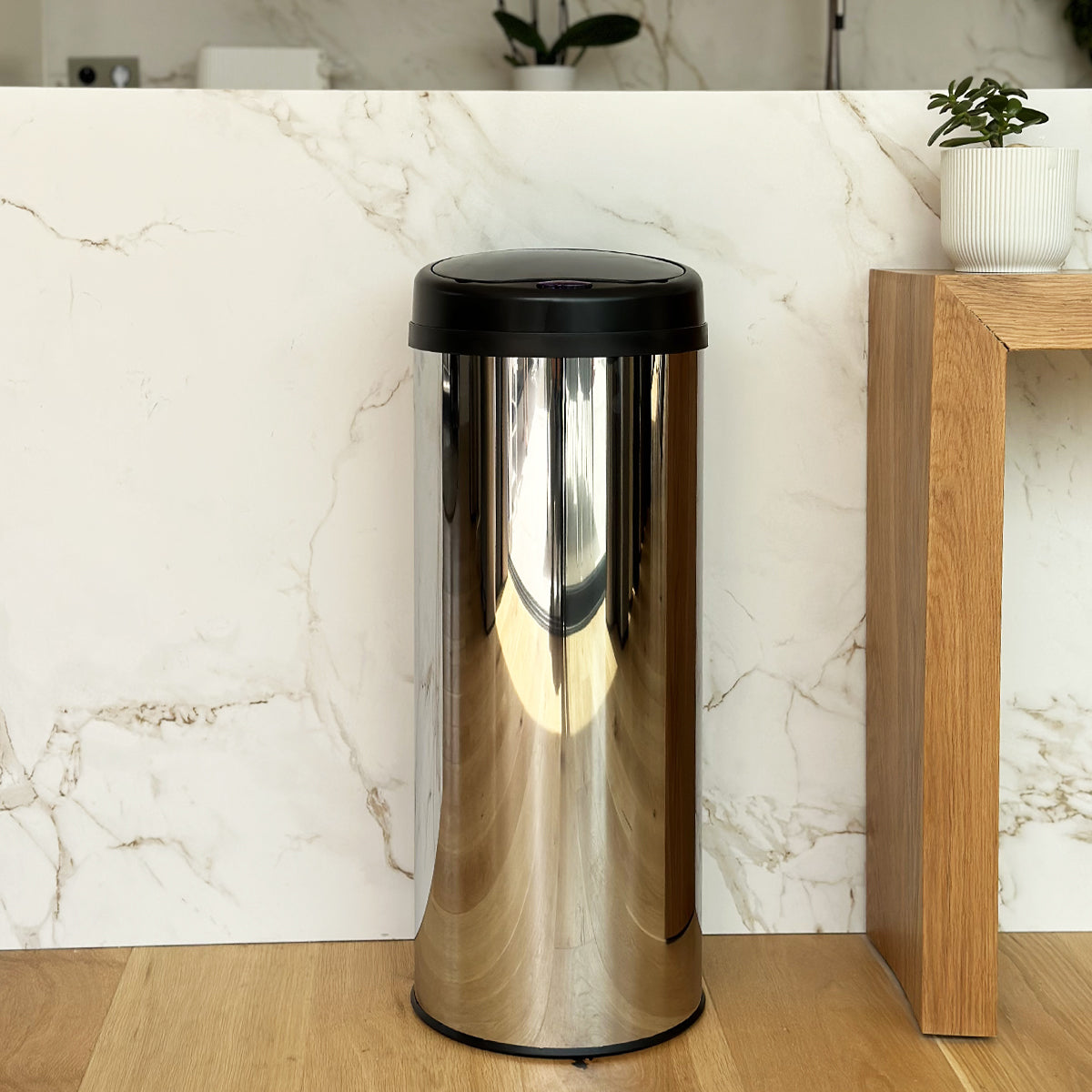 Red Deco Artic Silver poubelle automatique 50L inox
