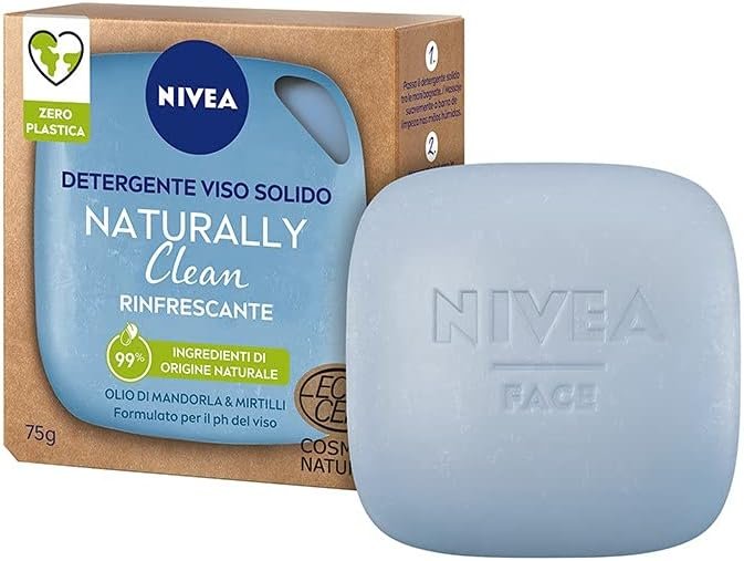 Nivea Nettoyant visage solide huile d'amande myrtilles