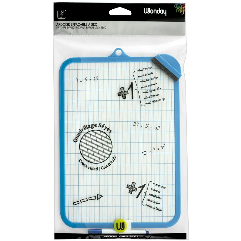 Safe Tool Fournitures scolaires set ardoise blanche 3 pcs Séyès