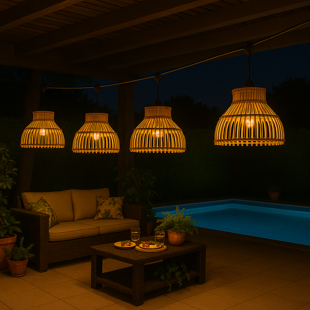 Red Deco Amelia Light guirlande lumineuse rotin 6m 7 LED blanc chaud