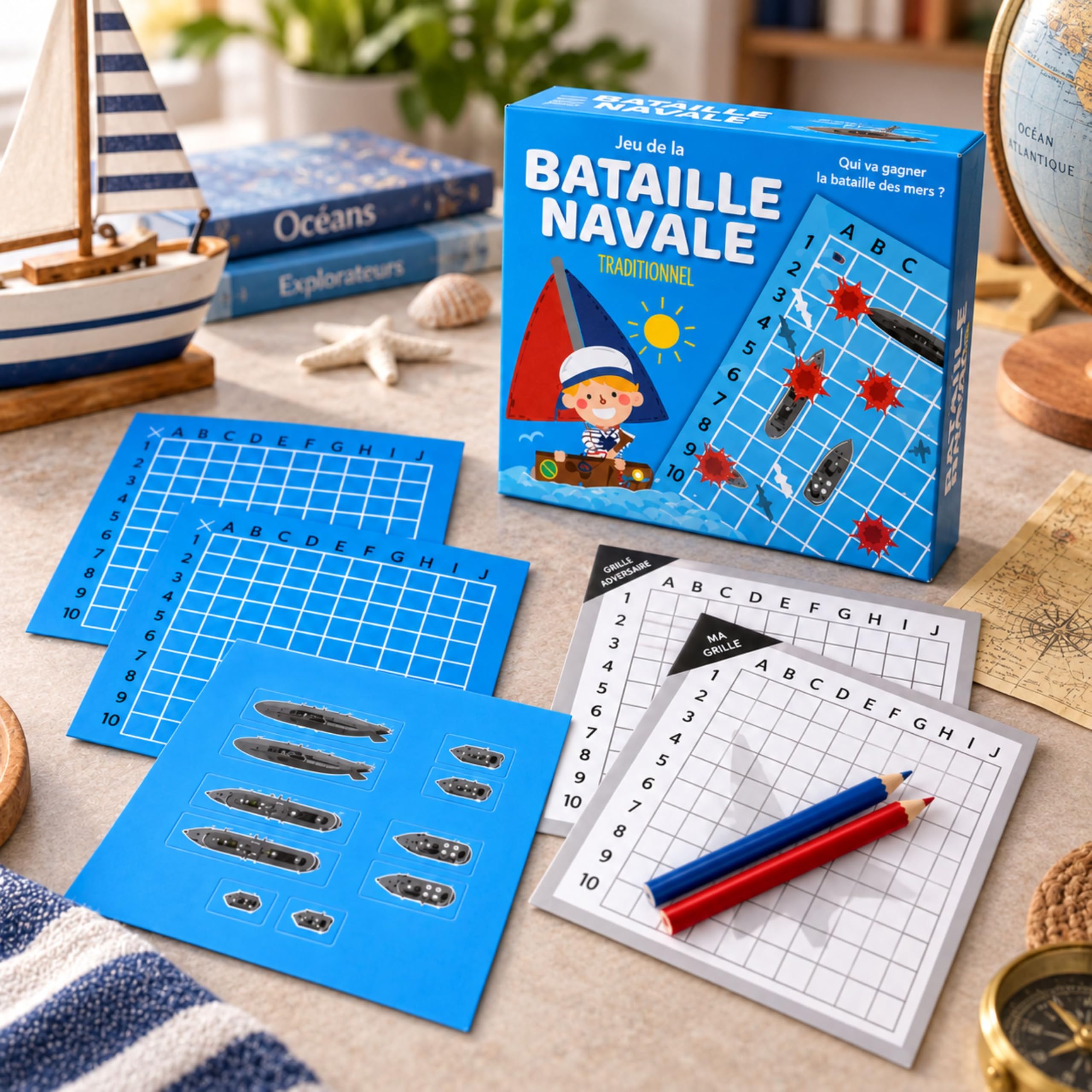 Shop-Story Loisirs bataille navale voyage 15x14cm 2 joueurs