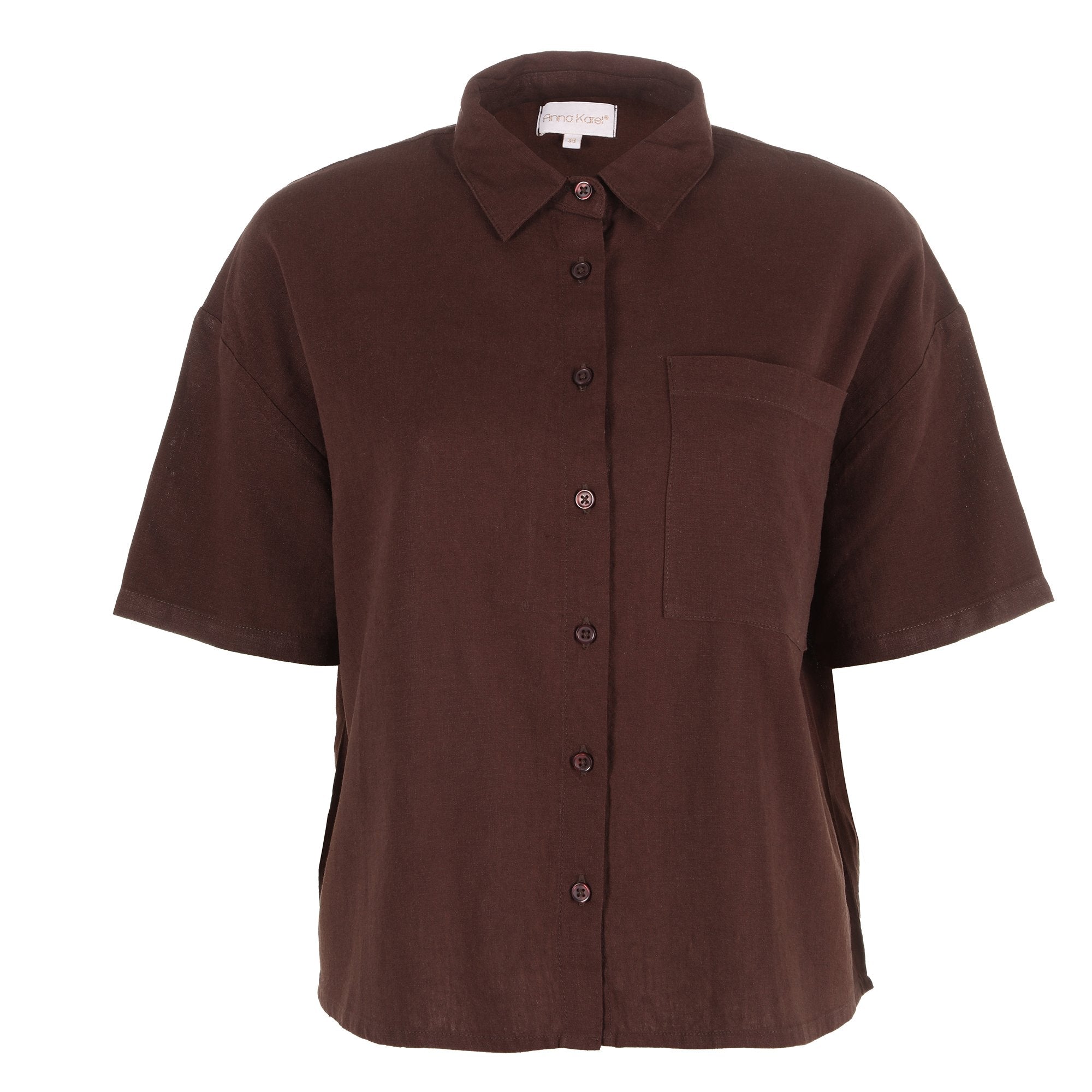 Stokomani Mode Chemise rouge manche courte femme